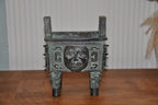 Chinese Archaistic Style Bronze Ritual Fang Ding Vessel, 20th Century