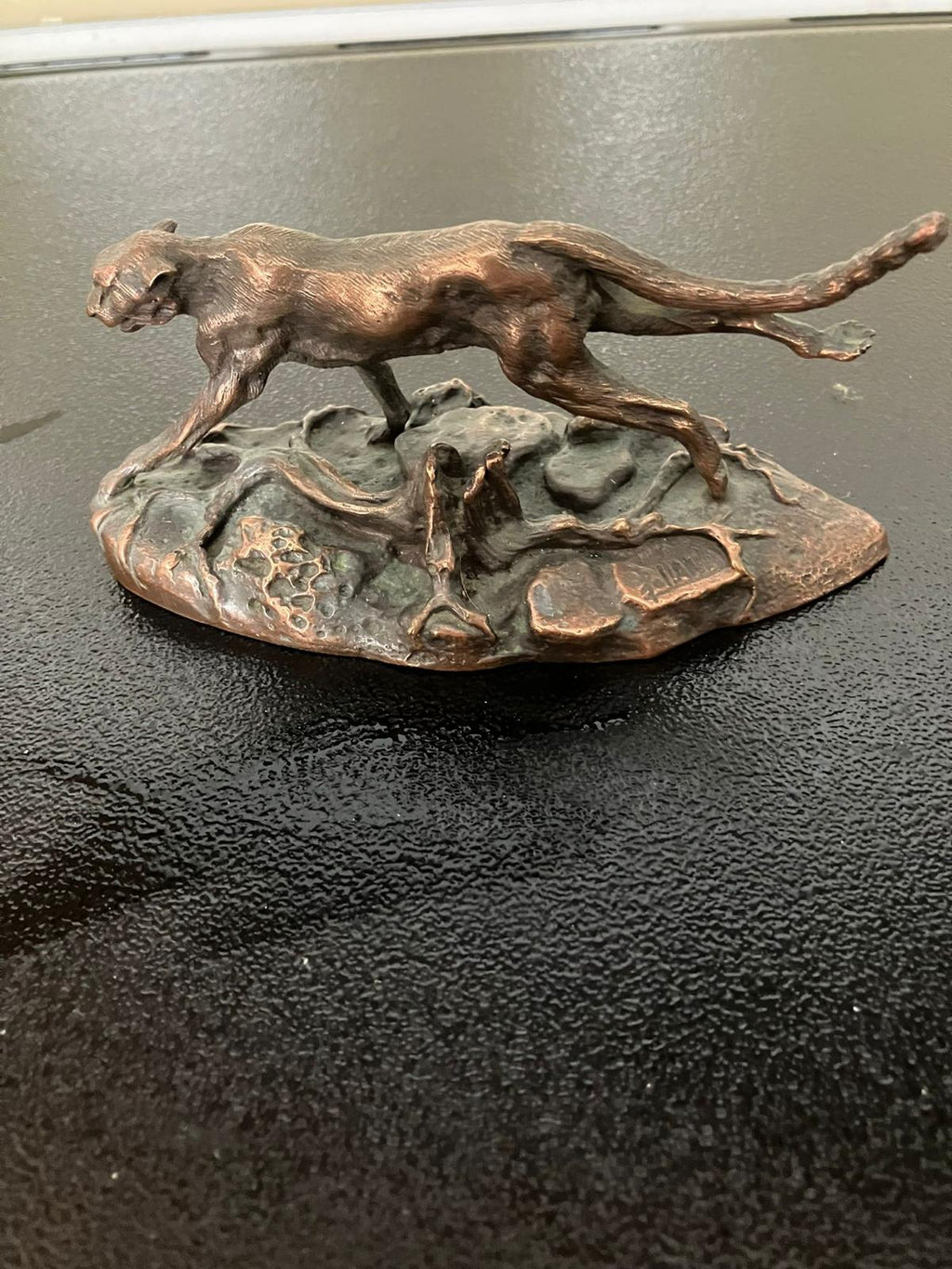 Don Polland for The Franklin Mint — Bronze Cheetah, African Wildlife Series, 1976