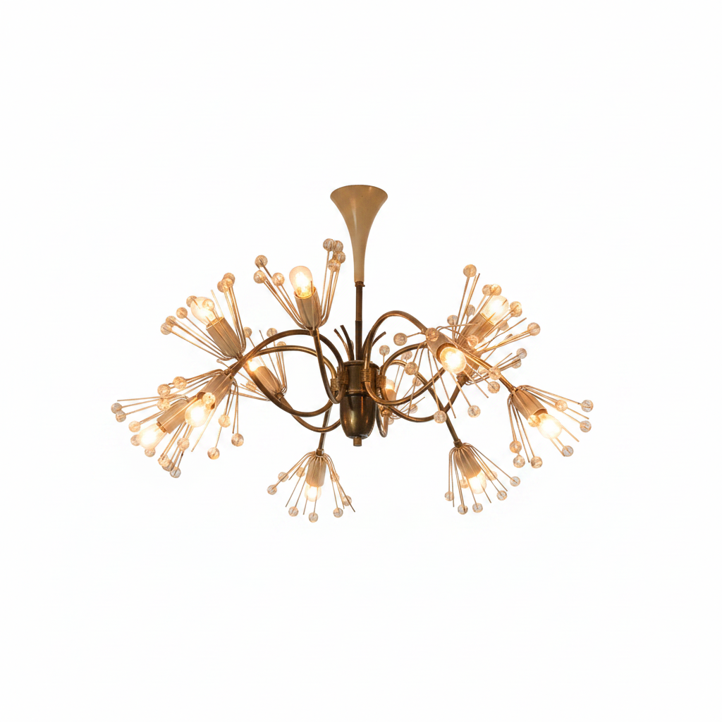 Chandelier - White Background All Lights On